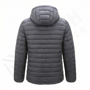 Veste d'extérieur décontractée de performance pour homme, de qualité, personnalisée, en polyester, rembourrage imperméable, respirant, écologique, à capuche, pour expédition - Product Image 2