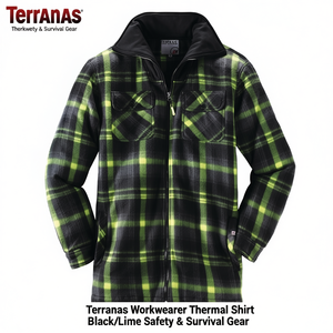 Camisa Térmica Terrax Workwear Negra/Lima, Equipo de Seguridad y Supervivencia - Product Image 2
