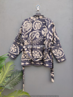 Broderie Kimono Robe Classique Élégant Noir Boho Style 100% Meilleure Qualité Suzani Brodé À La Main Plus La Taille Laine Tricoté Poche