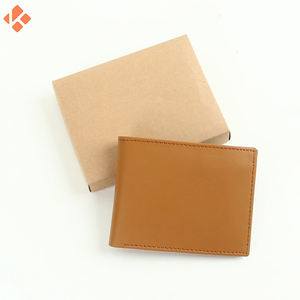 Portefeuille en cuir pour hommes Sac à cartes noir simple Portefeuille à deux volets pour hommes en cuir de vachette Vente en gros - Product Image 6