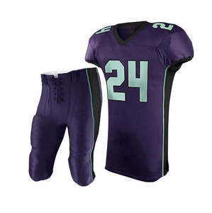 Ensembles d'uniformes de football américain personnalisés respirants, sublimation, 100% polyester, pour hommes adultes, antibactériens, séchage rapide - Product Image 4