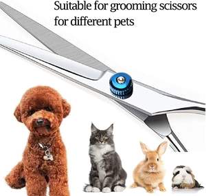 <b>Dog</b> Grooming <b>Scissors</b>,Pet Hair <b>Scissors</b> with Safety Round Tips Heavy Duty Titanium Stainless Steel Professional <b>Dogs</b> Cats Pets - Product Image 3