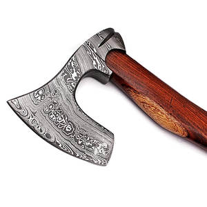 Venta al por mayor personalizado calidad superior OEM ODM servicio caza supervivencia Damasco hacha hecha a mano profesional Camping y hacha al aire libre - Product Image 4