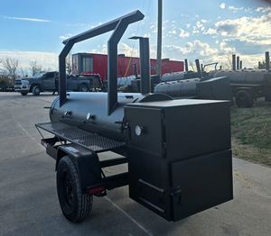 Remolque móvil para comida Charkettle BBQ Smoker 330 de 330 galones, modelo Gorilla, en venta |   Ahumador Charkettle 330 de una puerta con contrapeso - Product Image 3