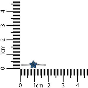 925แหวนเงินซ้อนกันได้ตั้งขอบรูปดาวลาบราดอไรต์ธรรมชาติฝานแฟนซีอินเทรนด์แฟชั่น unisex - Product Image 5