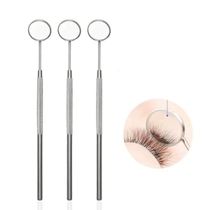 Eyelash <b>Mirror</b> Square <b>Makeup</b> Removable <b>Mirror</b> <b>Magnifying</b> Beauty Long Handle <b>Mirror</b> for Checking False Eyelashes Aid Tools - Product Image 2