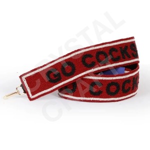 GO Hear Custom White Gold Seed Bead Bag Correas Correa de monedero con cuentas para bolsos de moda Diseño de accesorios - Product Image 3