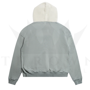 เสื้อฮู้ดดี้ผู้หญิง ผ้าฝ้าย 100% วินเทจ 450 GSM ซิปหน้า ปักโลโก้ สีพื้น คุณภาพสูง กันลม เสื้อสเวตเชิ้ตทรงโอเวอร์ไซส์ - Product Image 6