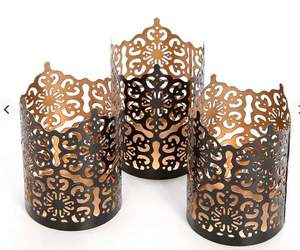 Vente en gros Porte-bougie en fer papillon avec porte-bougie Décoration de maison élégante pour Noël - Product Image 3