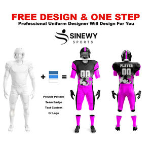 Sublimación Impreso Diseños de logotipos personalizados Secado rápido Transpirable Fútbol americano Jersey y pantalones en venta - Product Image 2