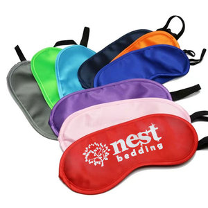 Branded Sleep Mask Giveaway Promotional Cheap Custom logo Printed Polyester Eye Mask - Product Image 1