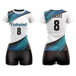 Uniforme de Voleibol para Mujer, Camiseta Deportiva y Pantalones Cortos para Equipos Deportivos - Product Image 4