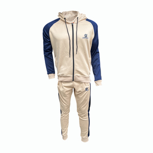 Survêtement personnalisé 2 pièces pour hommes avec fermeture éclair Combinaison d'entraînement de course 100% polyester de haute qualité pour l'hiver Survêtement personnalisable pour hommes - Product Image 1