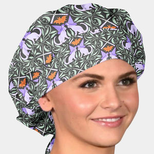 Gorro Quirúrgico de Alta Calidad para Mujer con Logotipo, Banda Absorbente, Ajustable, Gorro Bouffant Transpirable para Enfermeras - Product Image 3