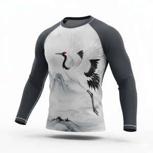 Sublimation MMA Rash Guard Chemise d'entraînement BJJ personnalisée Haut de compression pour homme Séchage rapide Respirant Gym Spandex/Polyester - Product Image 5