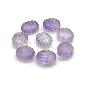 Perles de sculpture de scarabée en améthyste rose 12 MM Sculptées à la main Forme de scarabée Cristal Briolette Charme de bijoux - Product Image 1