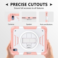 Housse de tablette robuste B2B TPU 360 °   Étui de transport rotatif avec dragonne pour iPad 11e et 10e génération (11 pouces) – Idéal pour les étudiants et les voyages en extérieur