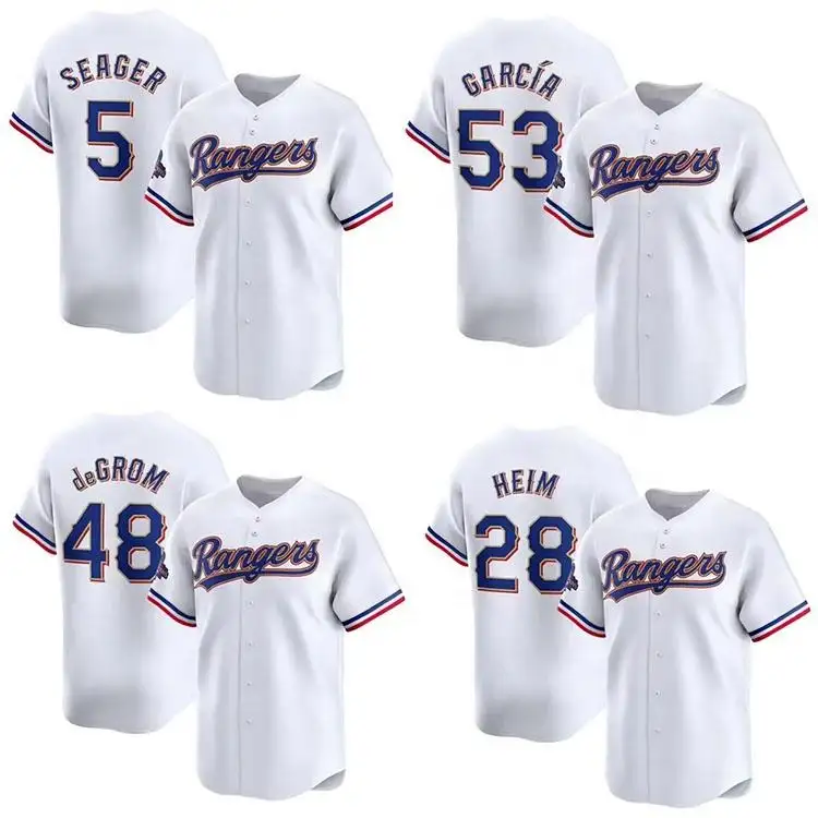 2024 New MLBing Jersey Gold Collection Texas 53 Adolis Garcia 5 Corey Seager genäht Cool Base Baseballtrikots