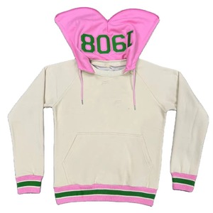 Sudadera Personalizada con Bordado Chenille para Mujer, Cuello en V, Talla Grande, Invierno, con Logotipo Frontal, para la Fraternidad Omega Psi Phi - Product Image 1