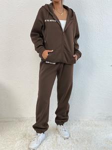 Chándal Atlético personalizado para hombre y mujer, chaqueta con cremallera de dos piezas y pantalones para correr, ropa deportiva para gimnasio, fábrica al por mayor - Product Image 5