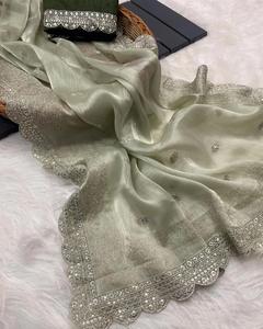 Bollywood indien élégant Premium Designer dernier exclusif le plus à la mode fréquemment acheté meilleure vente nuptiale SareeSari Blouse - Product Image 2