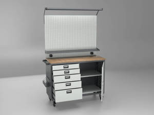 Metal Modular <b>Tool</b> <b>Storage</b> Workbench with Drawers and Hanging Panel System Best Quality <b>Tool</b> <b>Storage</b> Workbench with Drawers - Product Image 5