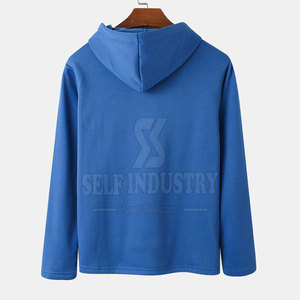 Sudadera con capucha de estilo callejero de algodón 100% personalizada para hombre, Sudadera con capucha ligera de invierno duradera, patrón sólido de contraste de Color - Product Image 2