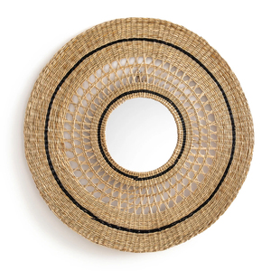 Big sea grass <b>wall</b> <b>hanging</b> <b>mirror</b> lowest cost large <b>mirrors</b> with top quality seagrass fiber frame - Product Image 2