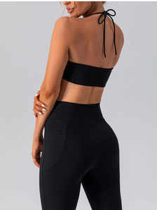 Joyyoung Fashion Quick Dry Yoga <b>Set</b> for Women Activewear <b>Top</b> & High Waist <b>Leggings</b> with Side Pockets - Product Image 3