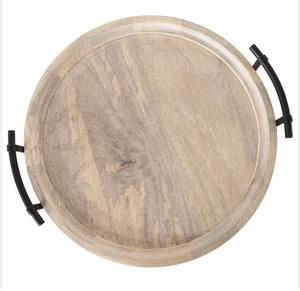 Plateau polyvalent en bois de manguier rustique de 12 pouces Plateau décoratif de ferme pour la maison, la cuisine, les événements, le service et l'utilisation du plateau de bougeoir - Product Image 4