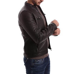 Classic College Style <b>trucker</b> Leather <b>Jackets</b> <b>Men</b> Bomber Wool Fur Collar Leather <b>jacket</b> for <b>men</b> - Product Image 3