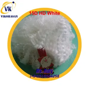 Niedriger Preis 15D HD White Recycled Holow Nicht silikon isiert von Vikohasan PSF Hersteller für die Herstellung von Automobil-und Heim teppichen