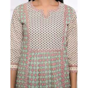 Vestido Casual Estampado de Algodón Verde, Vestido Corto Transpirable para Días de Fiesta, Vacaciones, Alta Calidad, ODM, Talla Única XS, Opciones de Tallas Grandes - Product Image 2