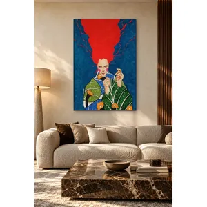 Fida, femme aux cheveux roux, tendant la main vers le ciel, impression sur toile - Product Image 5