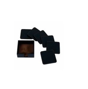 Sous-verre en cuir avec Logo personnalisé, ensemble de sous-verres ronds et carrés avec support et taille personnalisée, prix bon marché - Product Image 4
