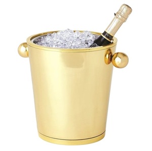 Made of Steel With Modern Design Bar Accessories Wine Chiller and Cooler Galvanized <b>Metal</b> Ice Buckets Bar Ice <b>Tubs</b> Ice Bucket - Product Image 2
