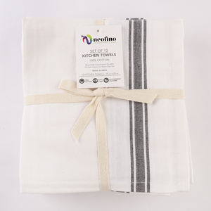 Toalla Anjuli Vintage 100% Algodón-Raya Gris - Product Image 2