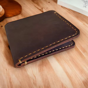 2025 Style rétro hommes multi-fonctionnel portefeuille court Portable Vintage en cuir carte poche avec pli fermeture conception populaire - Product Image 1