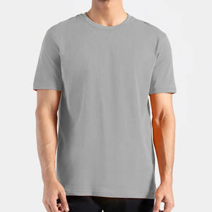 T-shirt homme 100% coton coupe ample imprimé solide Style Streetwear 220 grammes tissu poids tricoté t-shirt pour hommes - Product Image 1