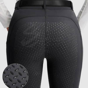 กางเกงขี่ม้าผู้หญิงแบบนุ่มยืดหยุ่นทนทานสำหรับการขี่ม้าทุกวันกางเกงขี่ม้ามีห่วงเข็มขัด - Product Image 5