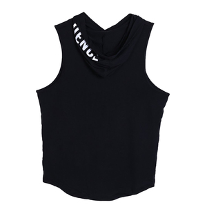 Sudadera con capucha para hombre, ropa de gimnasio sin mangas, 100% algodón, con Logo impreso y diseño, venta al por mayor - Product Image 3