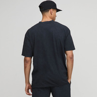 Premium Personnalisé Noir Gris Surdimensionné Homme Script Lavé T-Shirt & Short Ensemble 2 Pièces Ensemble Gym Workout & Streetwear T-shirt Pour Hommes