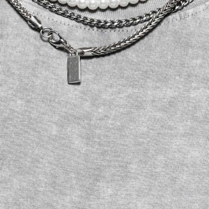 T-shirt surdimensionné à logo personnalisé, lourd, délavé à l'acide, 240 GSM, 100% coton, col rond, longueur longue, t-shirts délavés à l'acide pour hommes - Product Image 6