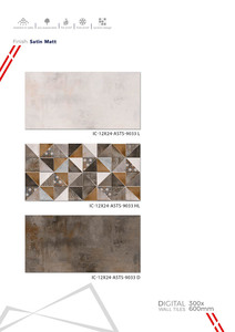 Carreaux de mur en céramique de haute qualité 300x600 mm pour salle de bain et cuisine, surface brillante mate sculptée au sucre pour les murs intérieurs - Product Image 4