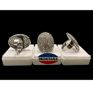 Anillos de aleación de latón de moda con chapado en oro y plata e incrustaciones de diamantes americanos brillantes perfectos para cada ocasión - Product Image 3