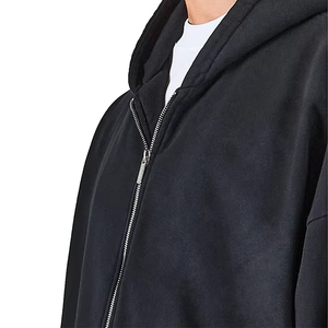 Sudadera con Capucha Deportiva Holgada, Lisa, Teñida, para Invierno 2025, Transpirable, con Cremallera, para Gimnasio, Ejercicio, Antiarrugas - Product Image 3