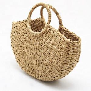 Paniers de rangement tissés pour sac à main en jacinthe d'eau de conception de base utilisant pour les femmes de la mode Logo personnalisé acceptable OEM au Vietnam Factory - Product Image 5