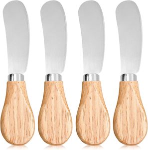 Wooden handle stainless steel cheese knives - Product Image 1