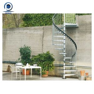 Meilleures ventes <span class=keywords><strong>Escalier</strong></span> en <span class=keywords><strong>colimaçon</strong></span> sophistiqué en verre et métal de <span class=keywords><strong>style</strong></span> extérieur avec marches en acier inoxydable pour maison de luxe - Product Image 4