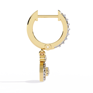 ต่างหูทองคำ 18K ประดับเพชรแล็บโกรว์ คุณภาพพรีเมียม - Product Image 3